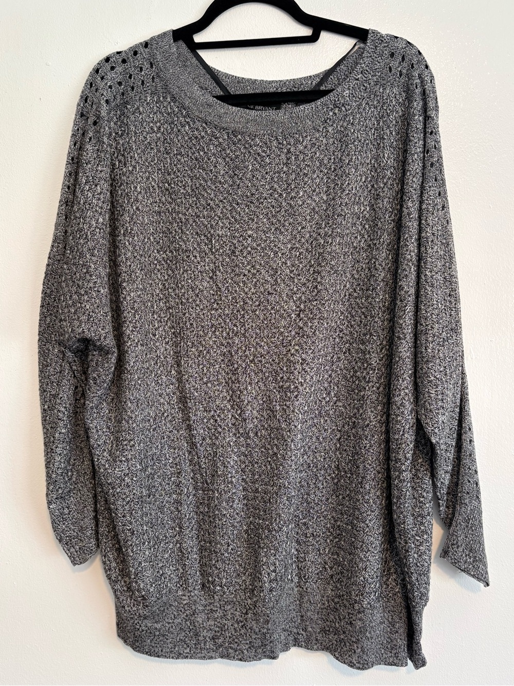 Lane Bryant Heather Gray Crew Neck Knit Sweater - size 26/28